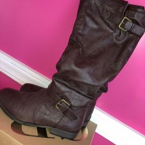 CHARLOTTE RUSSE/BAMBOO Brown Boots